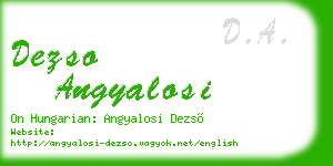 dezso angyalosi business card